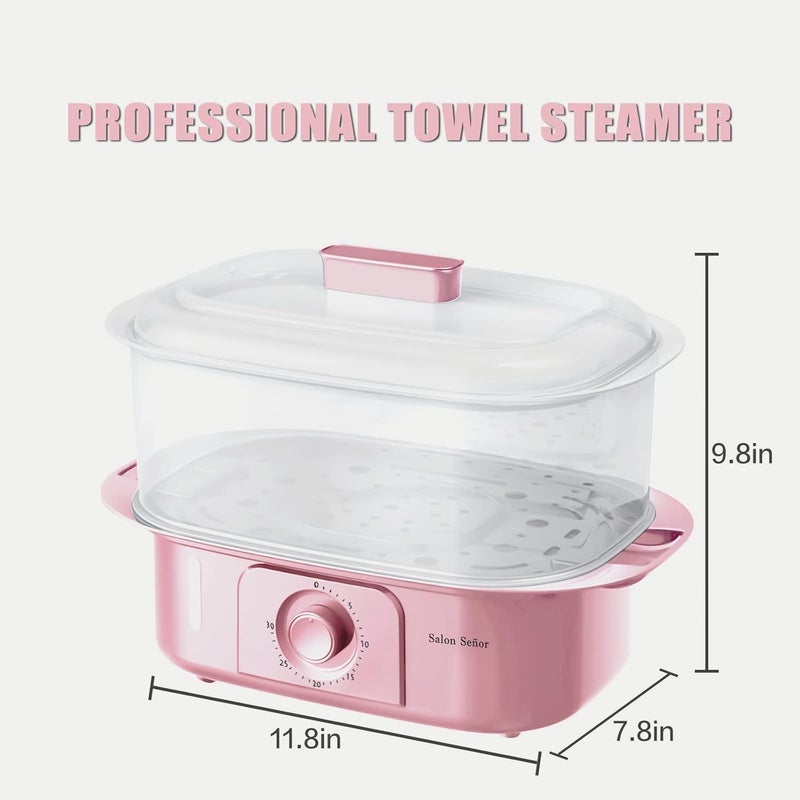 Salon Señor Pink Towel Steamer with Quickly Heating in 5 Mins Auto Off Timer Spa Towel Steamer for Personal Use at Home - Image 3
